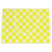 Grand Sac Cadeau Carrés jaunes gras (Devant)