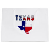 Grand Sac Cadeau Carte des drapeaux avec le Texas (Devant)