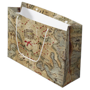 Grand Sac Cadeau Carte des trésors