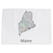 Grand Sac Cadeau Carte du Maine (Devant)