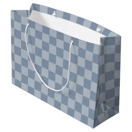 Grand Sac Cadeau Carton bleu Dusty (Dos Angle)