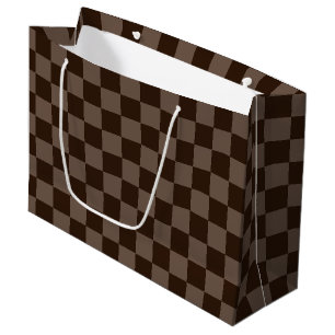 Grand Sac Cadeau Carton Brown foncé et incy