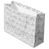 Grand Sac Cadeau Carton éléphant (Devant Angle)