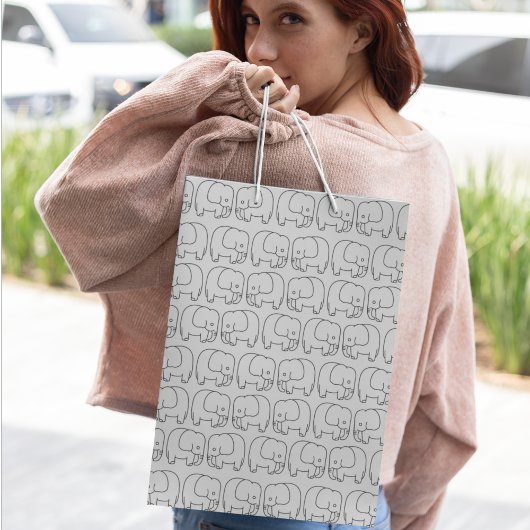 Grand Sac Cadeau Carton éléphant