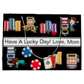 Grand Sac Cadeau Casino personnalisé (Dos)