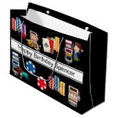 Grand Sac Cadeau Casino personnalisé (Devant Angle)