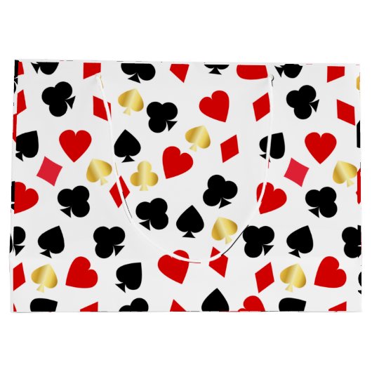 Grand Sac Cadeau Casino Red, Black et Gold Card Costume Jeu (Dos)