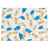 Grand Sac Cadeau Casquette et Motif du diplôme de fin d'études supé (Devant)