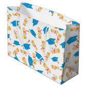 Grand Sac Cadeau Casquette et Motif du diplôme de fin d'études supé (Dos Angle)