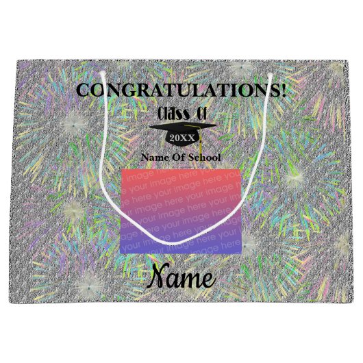 Grand Sac Cadeau Casquette Et Tassel (Devant)