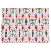 Grand Sac Cadeau Casse-noix rose Animaux Motif (Devant)