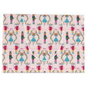 Grand Sac Cadeau Casse-noix rose Animaux Motif (Dos)