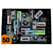 Grand Sac Cadeau Cassette audio rétro Nom de bande mixte Anniversai (Devant)