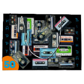 Grand Sac Cadeau Cassette audio rétro Nom de bande mixte Anniversai (Dos)