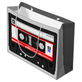 GRAND SAC CADEAU CASSETTE DE MUSIQUE AUDIO GRAPHIQUE  (Devant Angle)
