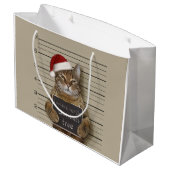 Grand Sac Cadeau Cat Christmas (Dos Angle)