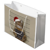 Grand Sac Cadeau Cat Christmas (Devant Angle)