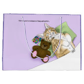 Grand Sac Cadeau Cat Confort Couverture violette (Dos)