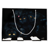 Grand Sac Cadeau Cat noir (Dos)