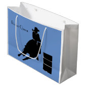 Grand Sac Cadeau Cavalier de barils (Devant Angle)