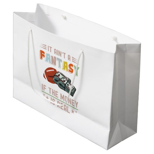 Grand Sac Cadeau Ce n'est pas un Imaginaire si l'argent est réel (Devant Angle)