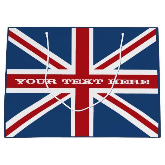 Grand Sac Cadeau Célébration de drapeau d'Union Jack (Devant)
