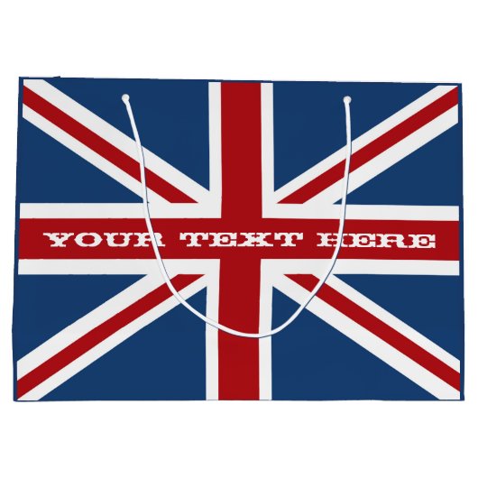 Grand Sac Cadeau Célébration de drapeau d'Union Jack (Dos)