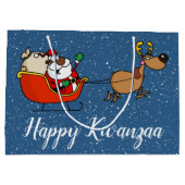 Grand Sac Cadeau Célébration du père noël Kwanzaa d'Afro-américain (Dos)