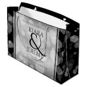 Grand Sac Cadeau Célébration élégante des 25 ans de mariage (Dos Angle)