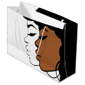 Grand Sac Cadeau Célébrer la noirceur (Devant Angle)