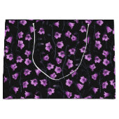 Grand Sac Cadeau Cellules bleues de minuit, cloches, Bellflowers 2 (Devant)