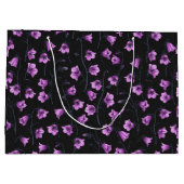 Grand Sac Cadeau Cellules bleues de minuit, cloches, Bellflowers 2 (Dos)