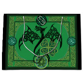 Grand Sac Cadeau Celtique irlandais de dragon vert (Devant)