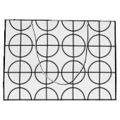 Grand Sac Cadeau Cercle de bande noir et blanc (Dos)