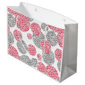 Grand Sac Cadeau Cercles avec imprimé léopard gris et rouge (Dos Angle)