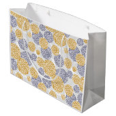 Grand Sac Cadeau Cercles avec imprimé léopard jaune et bleu (Dos Angle)