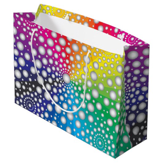 Grand Sac Cadeau Cercles Mandala 2 (Dos Angle)