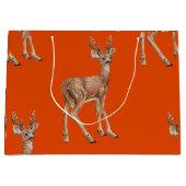 Grand Sac Cadeau Cerf en rouge (Devant)