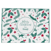 Grand Sac Cadeau Cerfs de Noël & motif saint (Dos)