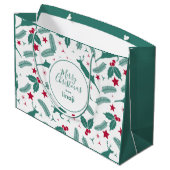 Grand Sac Cadeau Cerfs de Noël & motif saint (Dos Angle)