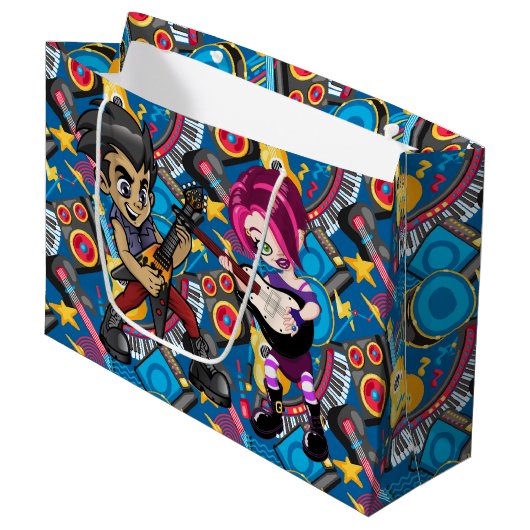 Grand Sac Cadeau C'est le moment de Rock  (Devant Angle)