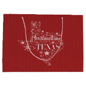 Grand Sac Cadeau C'est Noël au Texas (Dos)