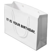 Grand Sac Cadeau C'est ton bureau d'anniversaire (Dos Angle)