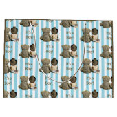 Grand Sac Cadeau C'est un garçon Lil Cowboy bébé et Teddy Bear (Dos)