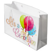 Grand Sac Cadeau C'est une célébration (Dos Angle)