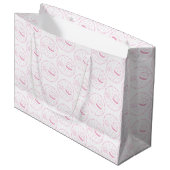 Grand Sac Cadeau C'est une fille ! annonce (Devant Angle)