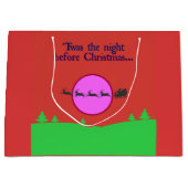 Grand Sac Cadeau C'Était La Nuit Avant Noël (Devant)