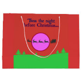 Grand Sac Cadeau C'Était La Nuit Avant Noël (Dos)