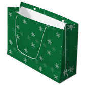 Grand Sac Cadeau Chalk Snowflake Motif (Devant Angle)