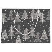 Grand Sac Cadeau Chalkboard Handdrawn (Devant)